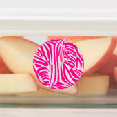 Roze zebra print labels (Aangebracht)