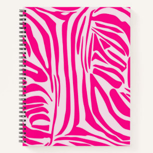 Roze zebra print notitieboek