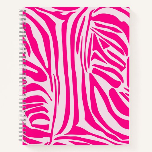 Roze zebra print notitieboek (Voorkant)