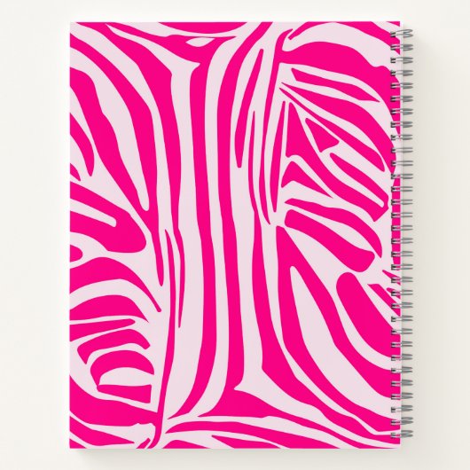 Roze zebra print notitieboek (Achterkant)