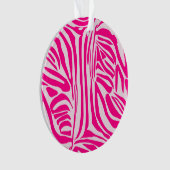 Roze zebra print ornament (voorkant)