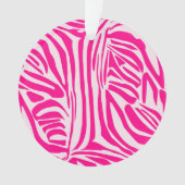Roze zebra print ornament (voorkant)