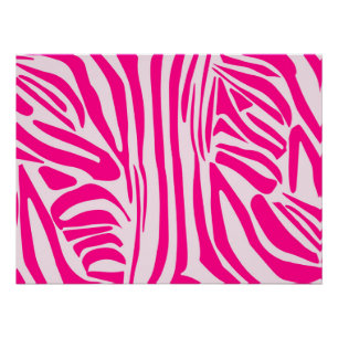 Roze zebra print perfect poster