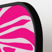 Roze zebra print pickleball paddle (Links Detail)