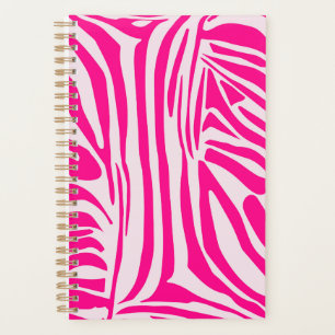 Roze zebra print planner