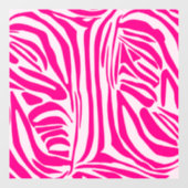 Roze zebra print raamsticker (Vel)