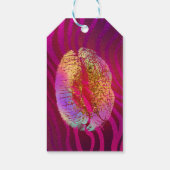 Roze zebra print regenbooggoud glitter lips cadeaulabel (Achterkant)