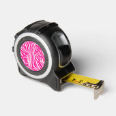 Roze zebra print rolmaat (Hoek)