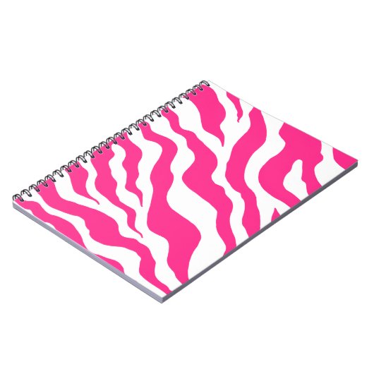Roze Zebra Print School Notitieboek Gift (Linkerzijde)
