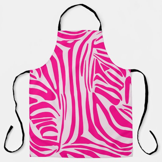 Roze zebra print schort (Voorkant)