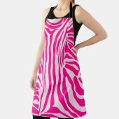 Roze zebra print schort (Insitu)