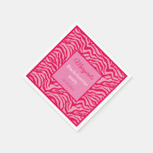 Roze Zebra print Servet (Hoek)