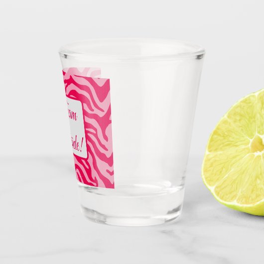 Roze zebra print shot glas (Rechts)