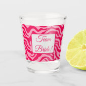 Roze zebra print shot glas (Voorkant)