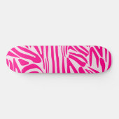Roze zebra print skateboard (Horizontaal)