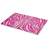 Roze zebra print snijplank (Hoek)