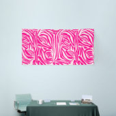 Roze zebra print spandoek (Beurs)