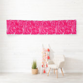 Roze zebra print spandoek (Insitu)