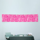 Roze zebra print spandoek (Beurs)