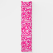 Roze zebra print spandoek (Verticaal)