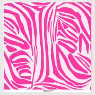 Roze zebra print sticker