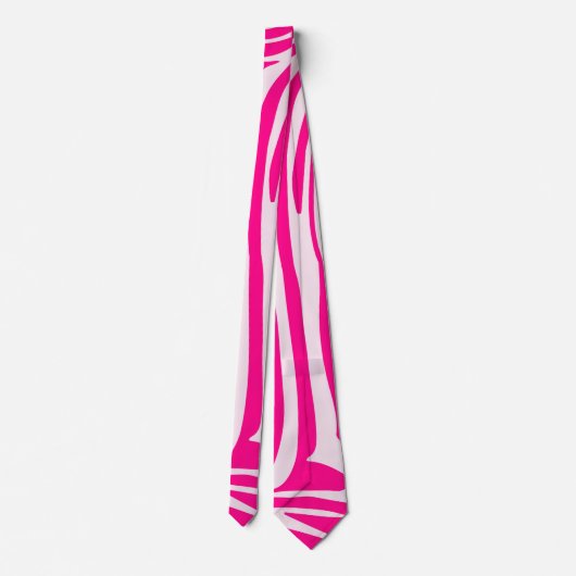 Roze zebra print stropdas (Achterkant)