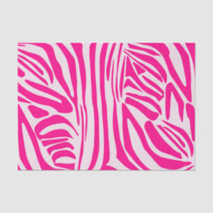 Roze zebra print tissuepapier