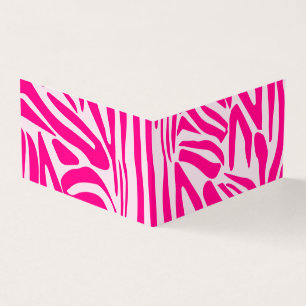 Roze zebra print visitekaartjes