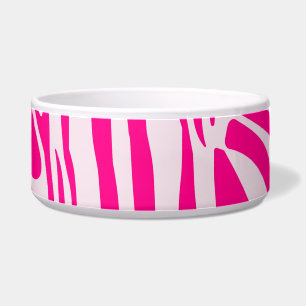 Roze zebra print voerbakje