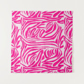 Roze zebra print wandkleed (Voorkant)