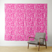 Roze zebra print wandkleed (In Situ (horizontaal))