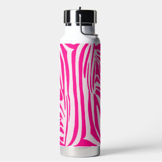 Roze zebra print waterfles