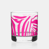 Roze zebra print whisky glas (Links)