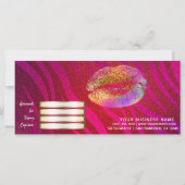 Roze Zebra regenbooglitter Lips Cadeaubon (Achterkant)