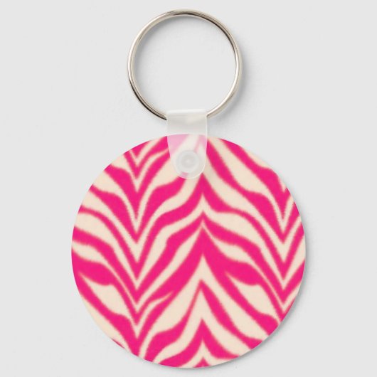 Roze Zebra Sleutelhanger (Voorkant)