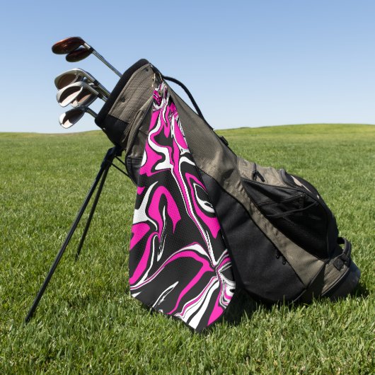 Roze zebra smelt golfhanddoek (Groen)