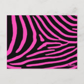 Roze Zebra Strepen Tafelnummer (Achterkant)
