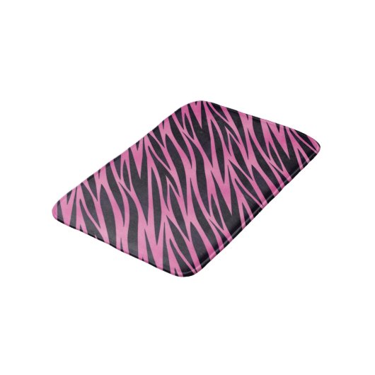 Roze Zebra Stripe achtergrond Badmat (Gekanteld)