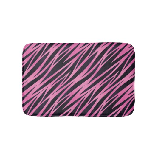 Roze Zebra Stripe achtergrond Badmat (Voorkant)