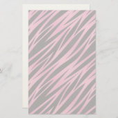 Roze Zebra Stripe achtergrond Briefpapier (Voorkant / Achterkant)