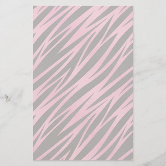 Roze Zebra Stripe achtergrond Briefpapier (Voorkant)