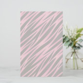 Roze Zebra Stripe achtergrond Briefpapier (Staand voorkant)