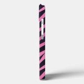 Roze Zebra Stripe Achtergrond Case-Mate iPhone Case (Achterkant / Links)