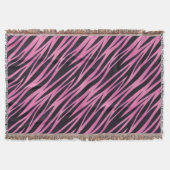 Roze Zebra Stripe achtergrond Deken (Voorkant)