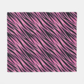 Roze Zebra Stripe achtergrond Fleece Deken (Voorkant (Horizontaal))