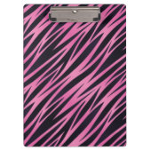 Roze Zebra Stripe achtergrond Klembord (Voorkant)