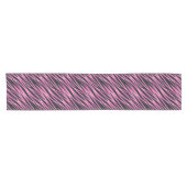 Roze Zebra Stripe achtergrond Korte Tafelloper (Horizontaal)