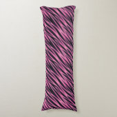 Roze Zebra Stripe achtergrond Lichaamskussen (Voorkant Verticaal)