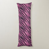 Roze Zebra Stripe achtergrond Lichaamskussen (Achterkant (Verticaal))