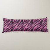 Roze Zebra Stripe achtergrond Lichaamskussen (Voorkant)